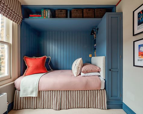 Small guest bedroom ideas: 5 ways to impress visitors | Small Guest Bedroom Ideas, Sleep Pod, Alcove Bed, Teenager Bedroom, Guest Bedroom Ideas, Small Guest Room, Bed Nook, Small Guest Bedroom, Instagram Boys