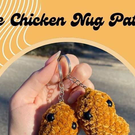 @crochet_niiixxcreations on Instagram: "Free crochet chicken nugget pattern!!! 🍗 Please enjoy, and tag me when you make one!!! I’d love to see them!! Share to all your friends!!  . Please do not sell, change, translate, or redistribute!  . Pattern: by me  Yarn used: caramel baby bee yarn . #crochetamigurumiinspiración#crochetinspiration #crochetinspo #crochetinspiration #crochetpatterns #crochet #crocheted #amigurumi #amigurumilove #amigurumiinspiration #crochetcraftfair #crochetidea #crochetideas #crochetcraftmarket #crochetplushies #crochetcreatures #crochetcraftfairprep #crochetchickennugget #crochetchickennuggetdino #crochetkeychain #freepatternsamigurumi #crochetfreepattern #chickennuggets #crochetnug #crochetnugget" Crochet Chicken Nugget Pattern Free, Crochet Dino Nugget Pattern, Chicken Nugget Crochet Pattern, Free Crochet Chicken, Crochet Chicken Nugget, Plushie Ideas, Crochet Craft Fair, Crocheted Amigurumi, Crochet Keychains