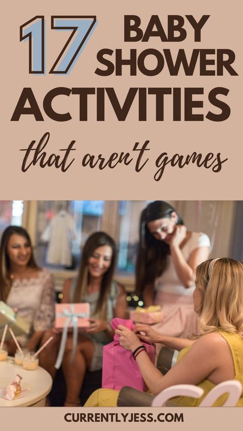 Spice up your baby shower with these 17 non-game activities that guarantee laughter, joy, and unforgettable moments! From creative crafts to heartwarming gestures, discover the ultimate guide to hosting a fun and memorable celebration. #BabyShowerActivities Baby Shower Pin, Creative Baby Shower, Fun Baby, Creative Games, Baby Shower Activities, Baby Shower Planning, Baby Shower Fun, Activity Games, Reveal Parties