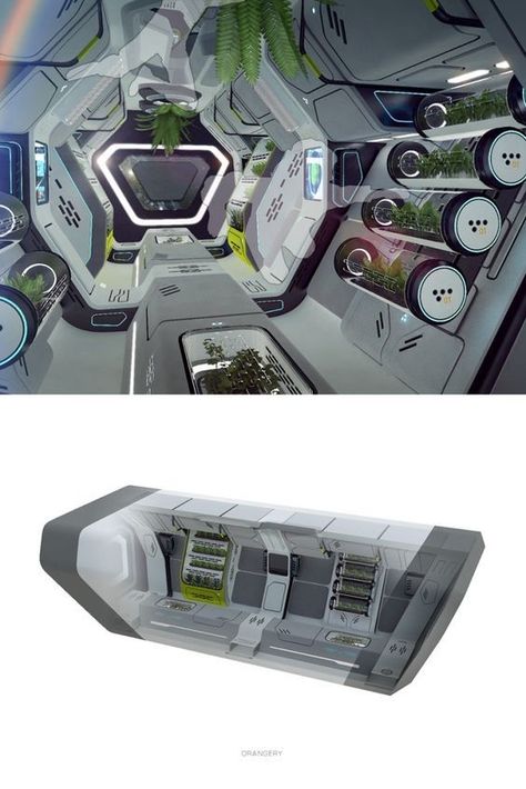 Space Station Concept, Concept Art Landscape, Scifi Interior, Futuristic Space, Space Engineers, Spaceship Interior, Sci Fi Design, Sci Fi Environment, Space Games