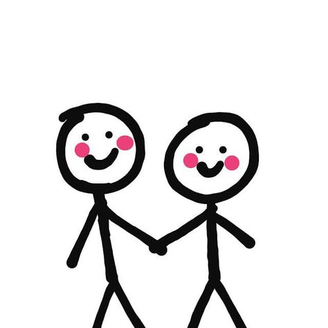 Funny Stick Figures, Funny Stickman, Love My Best Friend, Stick Figure Drawing, Envelope Art, Drawings Of Friends, Cute Couple Art, Love Memes, Stick Figures