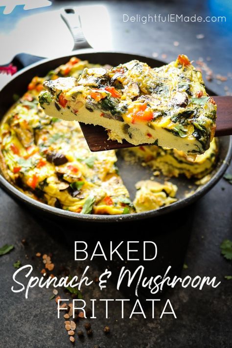 Frittata Recipes Baked, Spinach Mushroom Frittata, Croissants Breakfast, Fritata Recipe, Frittata Recipes Breakfast, Easy Frittata Recipe, Mushroom Frittata, Baked Frittata, Easy Frittata