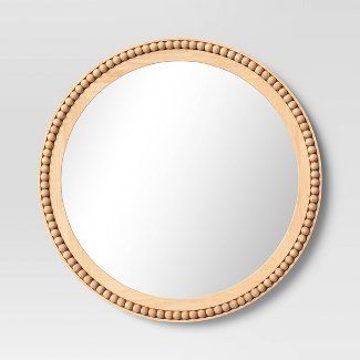 Wall Decor : Target Circle Beaded Mirror, Round Beaded Mirror, Wood Ball Mirror, Boho Wall Hooks, Wooden Circle Mirror, Round Scalloped Mirror, Rattan Mirror Nursery, Boho Nursery Mirror, Nursery Wall Mirror