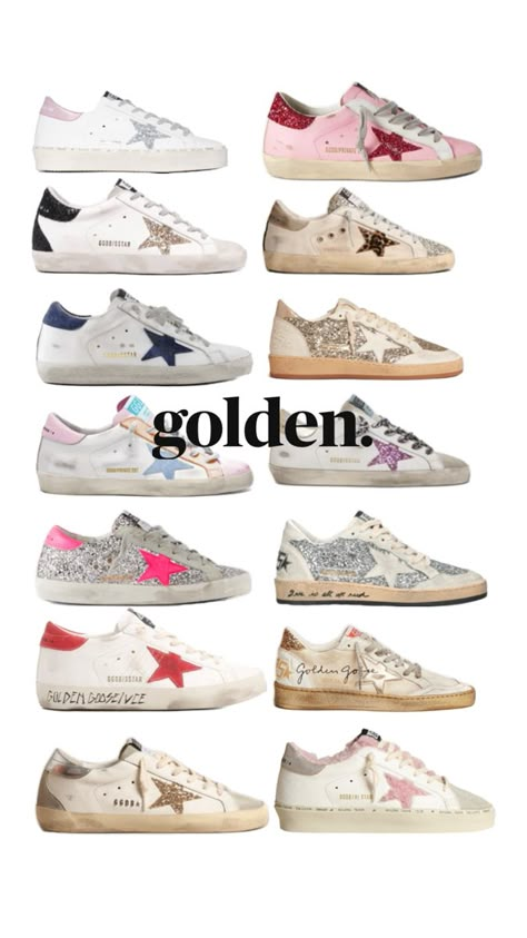 Golden Goose, Sneakers, Gold, White