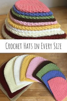 Crochet Basic Beanie Pattern Free, Hats Crochet Patterns Free, Double Crochet Hat Pattern, Double Crochet Hat, Basic Crochet Hat, Crochet Beanie Hat Free Pattern, Crochet Baby Hat Pattern, Crochet Toddler Hat, Crochet Baby Hats Free Pattern