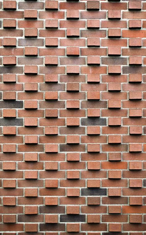 Archive Building, Tool Library, Wall Texture Patterns, Brick Bonds, Brick Detail, Architectural Materials, Brick Art, Brick Masonry, Brick Texture