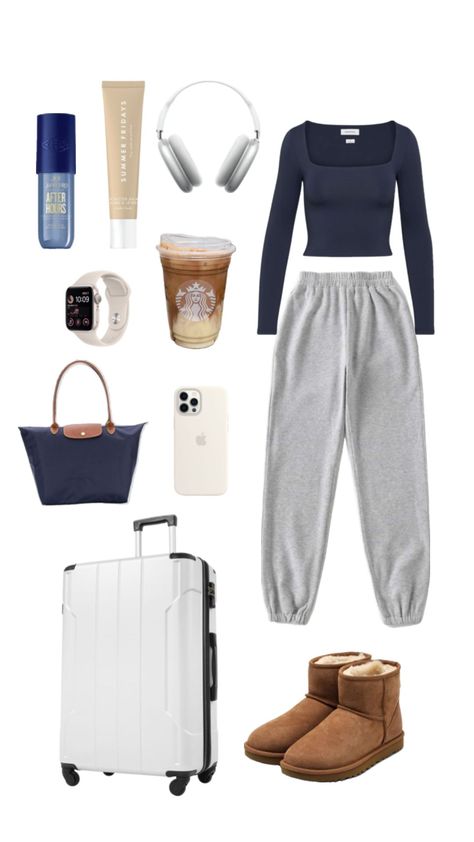 #vibes #beauty #outfitinspo #airport #airportfit #travel #aesthetic #fyp Long Car Ride Outfits, Plane Ride Outfit, Plane Outfit Airport Style, Airport Outfit Winter, Cute Airport Outfit, Air Port Outfit, Airplane Outfits, Airport Fits, Packing Clothes