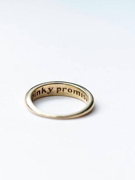 I LIKE IT HERE CLUB Pinky Promise Ring: Gold Plated | Edge of Urge Pinky Promise Ring, Promise Ring Gold, Gold Promise Rings, Pinky Promise, Dope Jewelry, Funky Jewelry, Jewelry Lookbook, Dream Jewelry, Pretty Jewellery