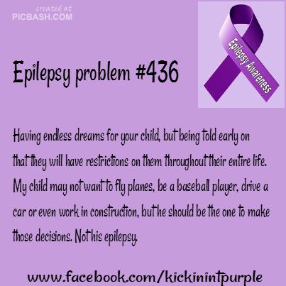 Epilepsy Problems / Epilepsy Awareness Seizures Quotes, Seizures Awareness, Awareness Quotes, Brain Surgery, Seize The Day, Neurological Disorders, Invisible Illness, Purple Ribbon, Stay Strong