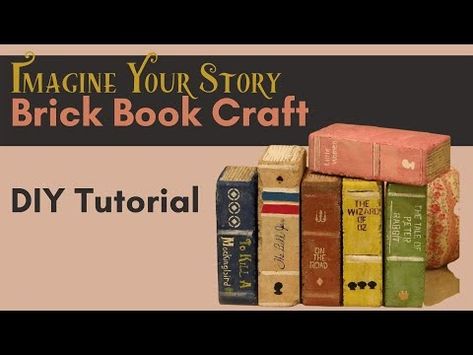 Create a Brick Book - YouTube Brick Book, Brick Books, Paint Line, Painted Books, Book Template, Cricut Maker, Christmas Books, Book Crafts, Public Library