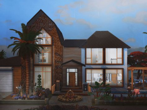 The Sims Resource - Manzanita Terrace Big Family House Sims 4 Lots Residential, Sims 4 Lots, Big Family House, The Sims 4 Lots, Sims Houses, Casas The Sims 4, Sims Community, Residential House, River Boat