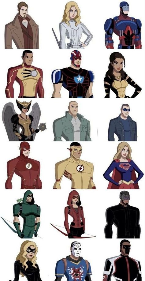 Dc Cartoon Characters, Flash Villains, Dc Animated Universe, Flash Supergirl, Arrow Dc Comics, Dc Animated, Arrow Verse, Flash Comics, Estilo Cartoon