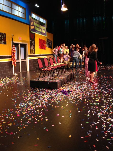 25th Annual Putnam County Spelling Be - LTHS Musical - 2014 - Set Design by Tara Chill Alexa & Katie, Set Design Theatre, Little Miss Sunshine, Spelling Bee, Girl Next Door, Musical Theatre, Set Design, Happy Places, The Twenties