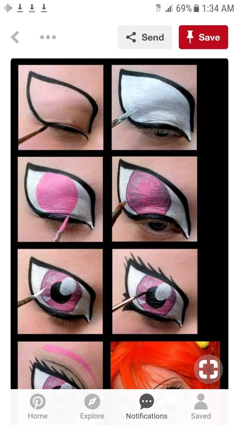 Eye Face Painting, Creepy Face, Doll Creepy, Halloweenský Makeup, Doll Face Paint, Face Painting Tutorials, Paint Tutorial, Manga Eyes, Anime Makeup