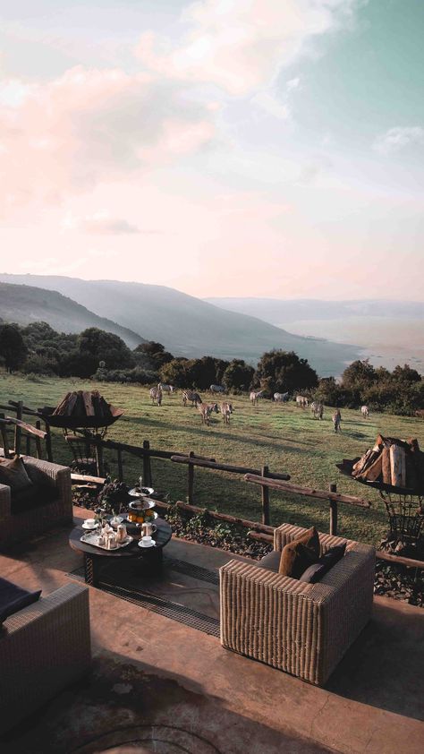 Hotel Architecture Design, Ngorongoro Crater, Wonder Of The World, Game Lodge, Hotel Architecture, Safari Lodge, African Safari, Top Of The World, Exotic Pets