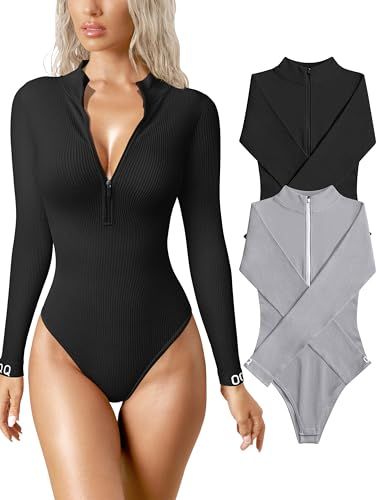 Zip Up Bodysuit, Fall Bodysuit, Comfy Sweatpants, Long Jumpsuits, Long Sleeve Jumpsuit, Zipper Top, Body Suit, Shapewear, Jumpsuit Romper