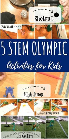 5 Olympics activities for kids that are easy to do at home. Kids will connect and learn with these STEM activities while learning about the Olympics! Ancient Greece Olympics, Olympic Themed Activities, Summer Olympics Crafts, Summer Olympics Activities, Preschool Olympics, Olympic Games For Kids, Olympic Idea, Kids Olympics, Olympic Track And Field