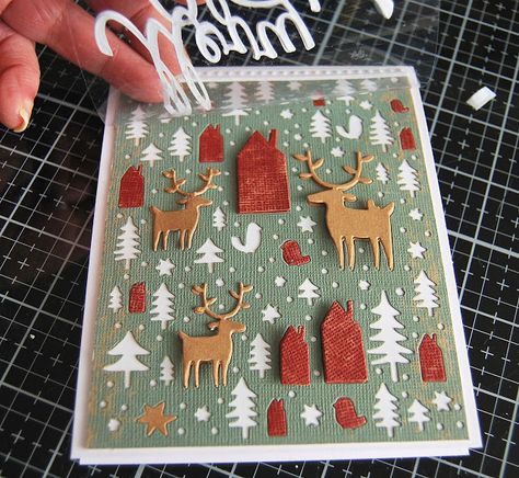 Kath's Blog......diary of the everyday life of a crafter: Tim Holtz/Sizzix - Chapter 3 Nordic Winter Tim Holtz Sizzix Dies Christmas Cards, Sizzix Christmas, Tim Holtz Modern Festive, Tim Holtz Christmas Cards, Sizzix Nordic Winter, Sizzix Funky Nordic, Tim Holtz Nordic Winter Cards, Tim Holtz Christmas 2022, Tim Holtz Winter Woodlands