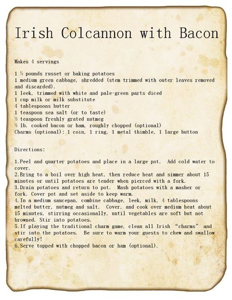 Irish Colcannon, Colcannon Recipe, Irish Dinner, Irish Cooking, Irish Foods, St Patrick's Day Food, Irish Dishes, Irish Cuisine, St Patricks Day Food