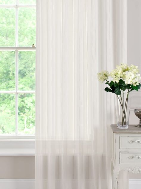 Denby Natural panels Voiles & Voile Panels Lounge Curtains, Living Space Design, Voile Panels, Net Curtains, Voile Curtains, Curtain Track, Pleated Curtains, Pencil Pleat, White Curtains