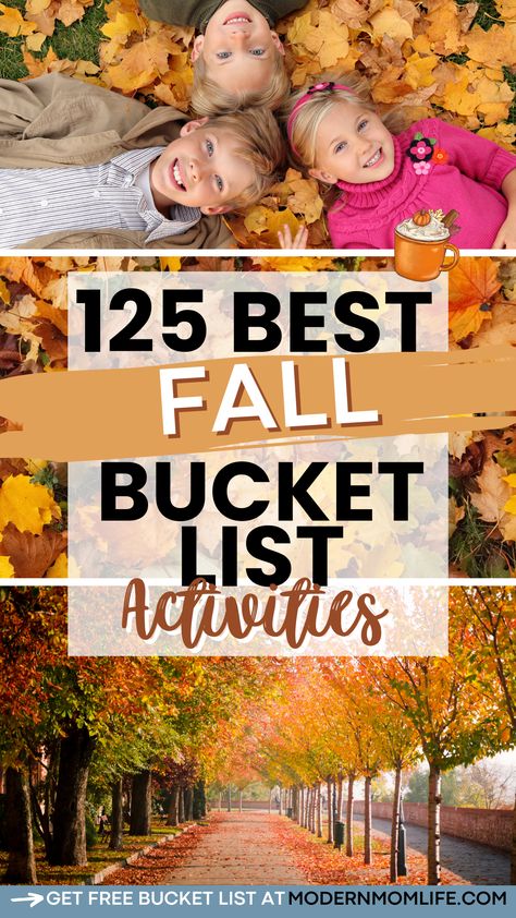 Fall Things To Do With Kids, Fall Bucket List With Kids, Fall Family Ideas, Fall Activities For Families, Family Things To Do, Fall With Kids, Fall Bucket List For Kids, Things To Do In The Fall, Fall Checklist For Families