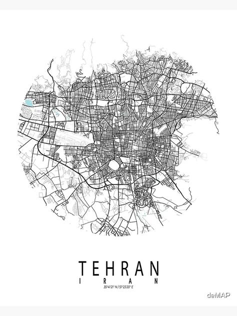 "Tehran City Map of Iran - Circle" Poster for Sale by deMAP | Redbubble Tehran Aesthetic, Tehran Map, Aesthetic Map, Map Of Iran, Iran Map, Circle Poster, Circle City, Poster City, Map Wall Art