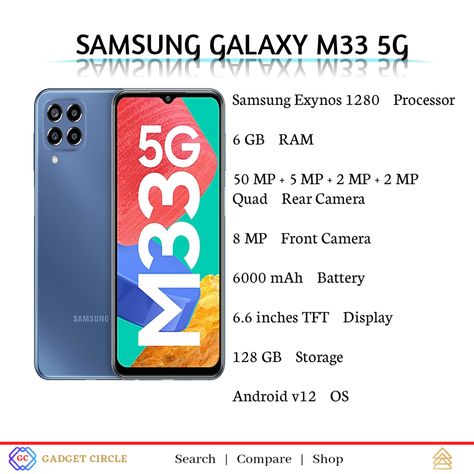 𝗦𝗮𝗺𝘀𝘂𝗻𝗴 𝗴𝗮𝗹𝗮𝘅𝘆 𝗺𝟯𝟯 𝟱𝗴 Galaxy M33 5G features a mighty 5nm Octa-Core processor. Power up and enjoy impeccable speed and performance with a device that’s up for it all. For any information kindly Dm Visit our website gadgetcircle.in #samsung #samsunggalaxy #galaxym335g #technews #technology #gadgetcircle #phone M33 Galaxy, Samsung Galaxy M33, Samsung Smartphone, Computer Station, Cross Wallpaper, Phone Inspiration, Tech Updates, Deep Ocean, Rainbow Colours