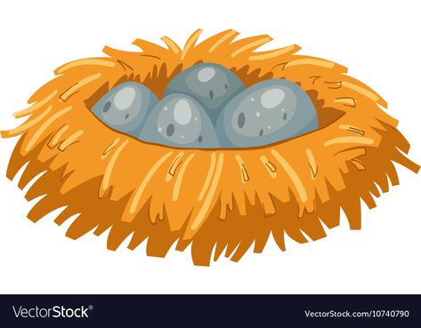 How To Draw A Birds Nest, Dino Cartoon, Nest Illustration, Birds In Nest Drawing, Bird In Nest Illustration, Bird In A Nest, Bird Nest With Eggs, Animal Illustration Kids, Illustration Kids