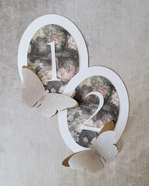 Crushing on Table Numbers: A Memoir ✨️ Seriously, I've had the most fun creating unique and elevated table numbers for my clients this… | Instagram Vellum Table Numbers, Butterfly Table Numbers, Table Number, Table Number Ideas, Unique Table Numbers Wedding, Unique Table Numbers, Number Ideas, Butterfly Table, Diy Wedding Table