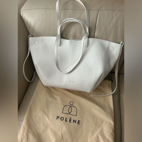 NWT Polène cyme large tote Polene Bag, Cream White Color, Gorgeous Bags, Large Tote, Another One, White Bag, Cream White, White Color, Love This