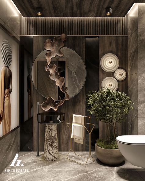 𝐋𝐔𝐗𝐔𝐑𝐘 𝐌𝐎𝐃𝐄𝐑𝐍 𝐆𝐔𝐄𝐒𝐓 𝐁𝐀𝐓𝐇𝐑𝐎𝐎𝐌 :: Behance Villa Bathroom Design, Vanity Washroom, Luxury Toilet Design, Luxury Washroom Design, Luxury Guest Bathroom Ideas, Luxury Guest Bathroom, Modern Guest Bathroom, Bathroom Behance, Interior Design Presentation Boards