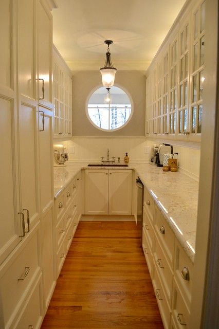 Butler Pantry - Transitional - Kitchen - Atlanta | Houzz Butler Pantry With Cabinets, Pantry With Stove And Sink, Pantry With Bay Window, Diy Butlers Pantry Stock Cabinets, Walk In Pantry With Closed Cabinets, Butlers Pantry Small Appliances, Butlers Pantry With Refrigerator, Working Pantry With Sink, Classic Butlers Pantry