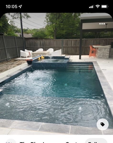 Backyard Patio Designs With Small Pool, Pools For Small Yards Inground, Small Backyard Pools With Hot Tub, Florida Pool Patio Ideas, Swimming Pool Backyard, Small Pools Backyard, Small Swimming Pool, Swimming Pool Design Ideas, Pools For Small Yards