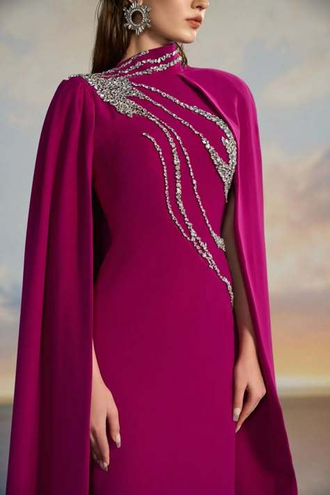 Cult Mia Dress, Princesa Sophia, Long Cape, Bodycon Evening Dress, Design Composition, Unique Composition, Mode Abaya, Elegant Dresses Classy, فستان سهرة