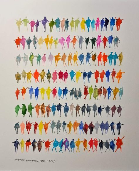 Urban Sketching People, Watercolour Figures, Watercolour People, People Watercolor, Sketches Of People, Silhouette Painting, Watercolor Paintings For Beginners, Watercolor Projects, Figure Sketching