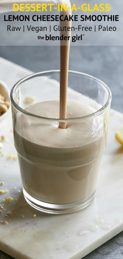 Immersion Blender Recipes, Lemon Smoothie, Cheesecake Smoothie, Recipe For Teens, Recipes For Summer, Lemon Twist, Snack Prep, Vitamix Recipes, Raspberry Smoothie