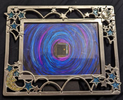 tunnel in coraline blue +purple in star frame Coraline Portal Painting, Coraline Tunnel Painting, Tunnel Painting, Coraline Tunnel, Shirt Diy, Coraline, T Shirt Diy, Blue Purple, Art Inspo