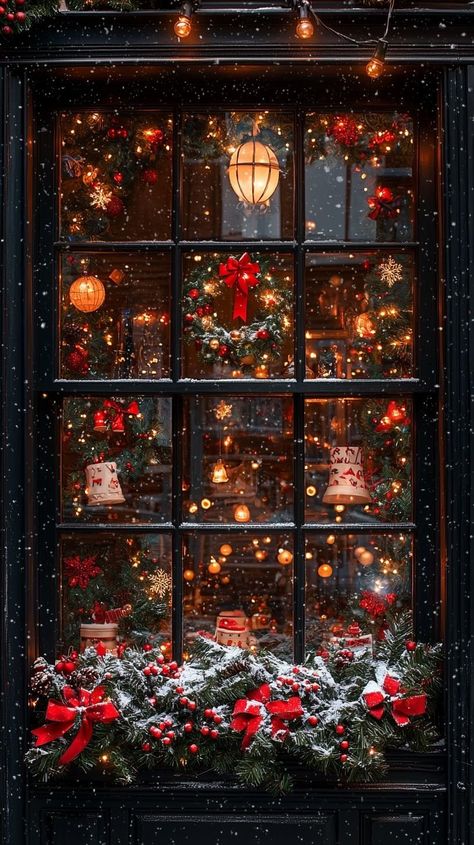 Christmas Picture Aesthetic, Magical Christmas Aesthetic, Christmas Wallpaper Lights, Christmas Red Aesthetic, Snowy Christmas Decor, Aesthetic Christmas Pictures, Cozy Christmas Lights, Noel Wallpaper, Noel Aesthetic