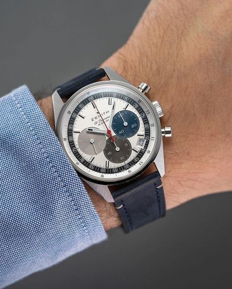 Teddy Baldassarre on Instagram: "Zenith’s Chronomaster Original is an excellent example of a brand knowing when not to get in the way of its own legacy, staying true to the iconic A386 design while offering a modern high-frequency chronograph caliber capable of measuring 1/10th of a second. What do you guys think of the Chronomaster Original? • • • • #zenith #zenithwatch #zenithwatches #pandadial #pandawatch #reversepanda #elprimero #zenithelprimero #watchenthusiast #tricolor #chronomasterorig Panda Watch, Zenith Chronomaster, Zenith Watches, Stay True, Breitling Watch, Omega Watch, Fashion Watches, Time Piece, Chronograph