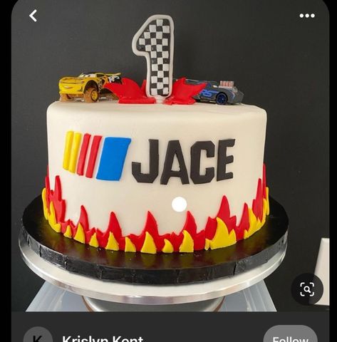 Nascar 3rd Birthday, Fast One Birthday Party Theme Cake, Talladega Nights Birthday Cake, Racing Smash Cake, Talladega Nights First Birthday Cake, Nascar Birthday Party Ideas, Nascar 1st Birthday Party, If You Ain’t First Your Last Birthday, Racecar Birthday Cakes