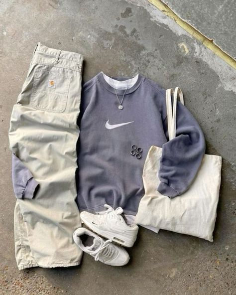 Cool Outfits Tomboy, Men Nike Style, Guys Fashion Casual Outfits, Nike Outfits For Men, Outfit Inspo Boys, Nike Fits, Sneakers Outfit Men, Guys Fashion Casual, Sweatpants Outfit