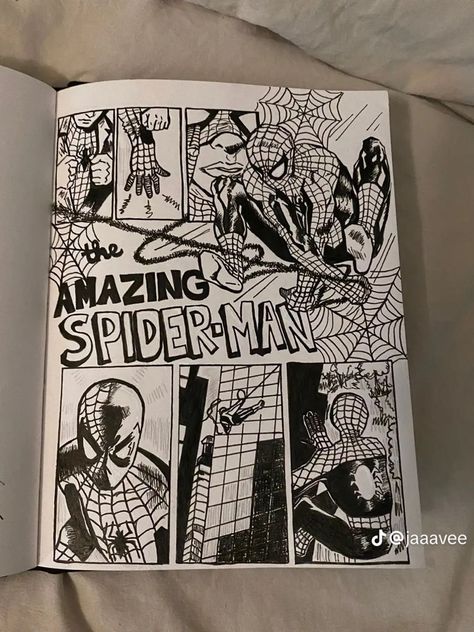 The Amazing Spiderman Drawing, Spiderman Drawing Sketches, Drawing Ideas Spiderman, Spiderman Doodle, Sketchbook Pages Inspiration, Jack Ross, Sketchbook Design, Spiderman Drawing, Spiderman Art Sketch