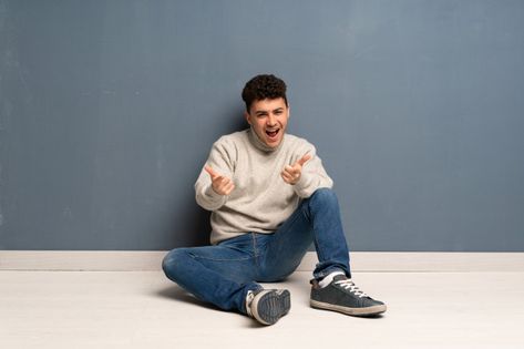 Man Smile, Sitting Pose Reference, Sitting On Floor, Teenage Couples, Smiling Man, Sitting Poses, Man Sitting, Blonde Guys, Young Black