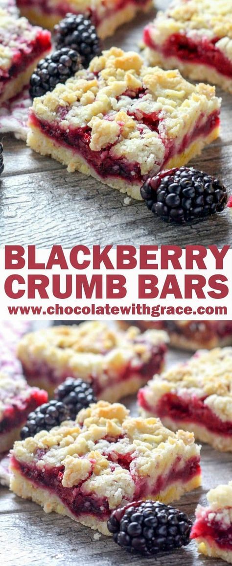 Blackberry Dessert Recipes, Blackberry Dessert, Easy Summer Dessert Recipes, Easy Dessert Bars, Blackberry Crumble, Crumb Bars, Blackberry Recipes, Simple Dessert, Fruit Bar