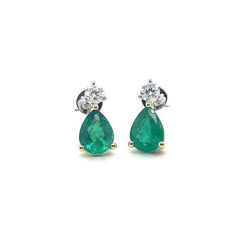 Sophie wanted to wear emerald earrings at her wedding. She wanted pear-cut emerald, but it was difficult to find what she had in mind. We sourced matching stones with superb colour in a short period of time and within her budget. All stones are set in 3 claws to give the design a nice flow of teardrop or triangular shape. She sent us these beautiful pictures of her big day. We love to see how stunning our designs look in the big days of our clients. Thanks for sharing that with us and for le... Thanks For Sharing, Emerald Earrings, Pear Cut, Round Brilliant, Loose Diamonds, Beautiful Pictures, Pear, Emerald, Yellow Gold