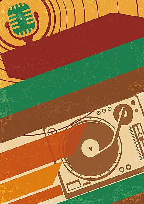 Retro music poster background material Music Poster Background, Book Design Graphique, Music Vintage Poster, Illustration Design Graphique, Poster Vintage Retro, Background Retro, Vintage Music Posters, Illustration Simple, Music Poster Design