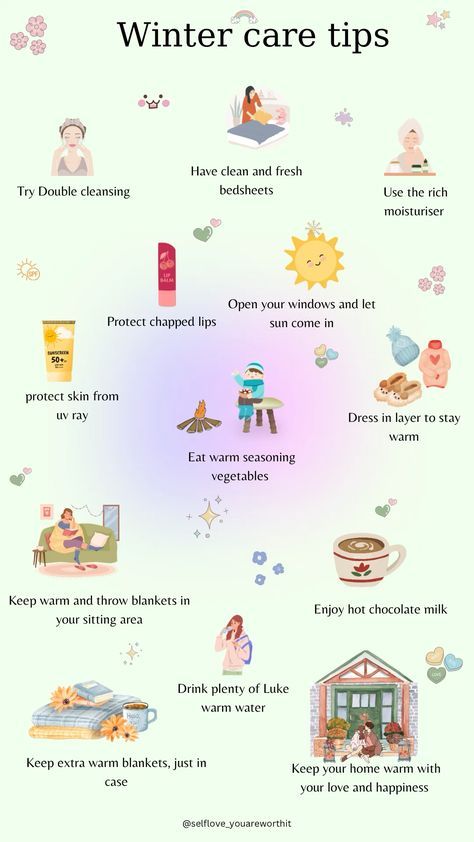 winter essential self care routine !!! Winter Holiday Routine, Winter Self Care Tips, January Self Care, Winter Health Tips, Self Care Must Haves, Winter Selfcare, Introvert Activities, Nanny Job Description, Winter Self Care