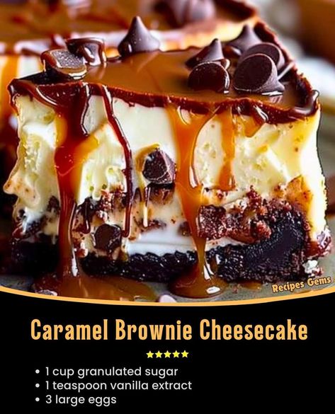 Caramel Brownie Cheesecake, Cheesecake Ingredients, Brownie Cheesecake, Caramel Brownies, Cheesecake Desserts, Cheesecake Brownies, Bar Cookies, Brownie Mix, How Sweet Eats