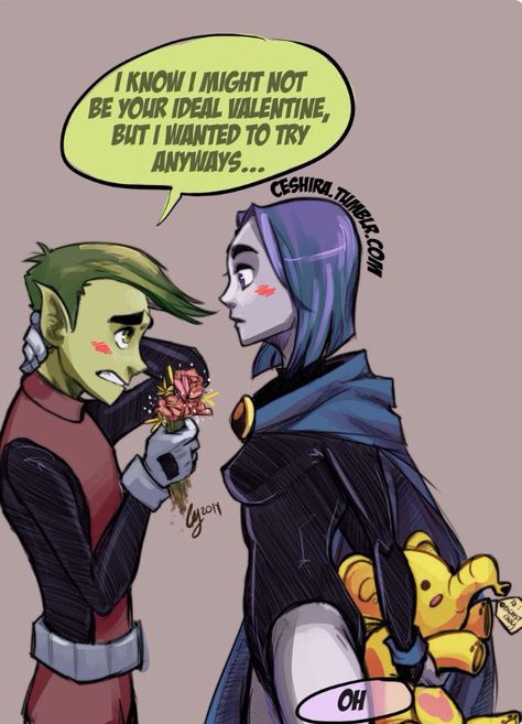 Aww I love how Raven has a stuffed animal for Beast Boy :) <3 Teen Titans Raven, Teen Titans Love, Raven Beast Boy, Fan Art Anime, Original Teen Titans, Teen Titans Fanart, Teen Titan, Raven Teen Titans, Bd Comics