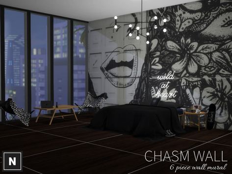 Sims 4 Wallpaper, Cc Wallpaper, Cc Packs, Black And White Graffiti, Western Wallpaper Iphone, Cool Desktop, Velvet Wallpaper, Sims House Plans, 4 Wallpaper